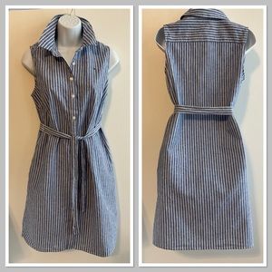 Tommy Hilfiger Linen Blend Sleeveless Shirt Dress